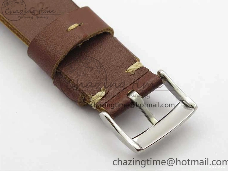 0322 Practical Vintage Seamaster 300 No Date T SS B12 Black Dial On Brown Leather Strap A2836 (Free Nylon Strap) 7910